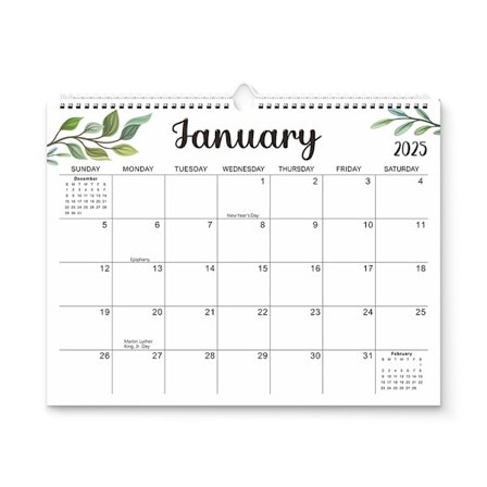 1 kpl Kaunis 2025-2026 seinäkalenteri - Alkaa tammikuusta 2025 heinäkuuhun 2026 – Toimiston seinäkalenteri helppoon organisointiin