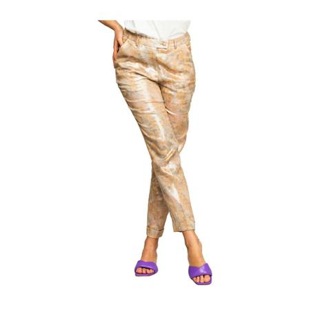 Mes Demoiselles Flower Print Plated Pants , Roze , Dames , Maat: S