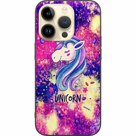 Apple Iphone 14 Pro Svart Skal Unicorn Enhörning