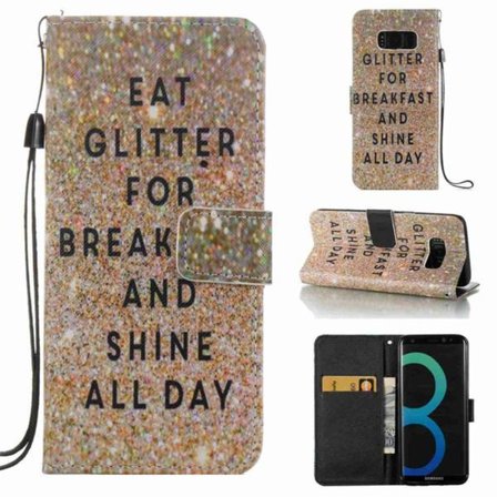 Plånboksfodral Samsung Galaxy S8 – Eat Glitter And Shine All Day