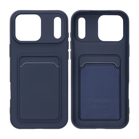 Silicone Case with Card Holder iPhone 17 Pro Max - Blue