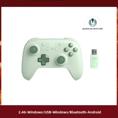 Grønn 8BitDo Ultimate 2C trådløs spillkontroller i ny farge for PC Windows 10/11 Android USB Bluetooth SteamOS