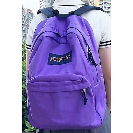 Stor student, stor ryggsäck, 26-tums laptopfack ryggsäck, lila