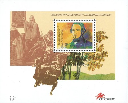 Portugal - A. Garrett - Postfrisk miniark