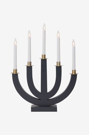 Star Trading - Sähkökynttelikkö Egil - Harmaa - Sähkökyntteliköt - - Homeroom