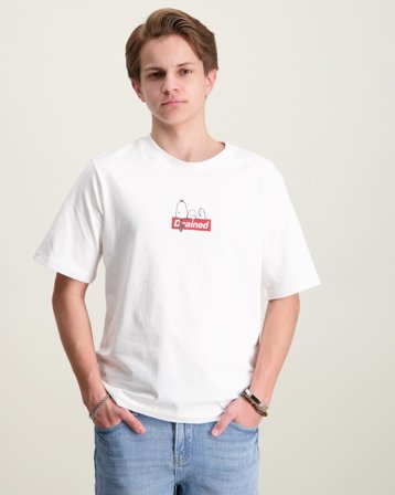 LMTD NLNAFFY SNOOPY SS L TOP BOX SKY Hvit Topper/Bluser Gutt - Kids Brand Store