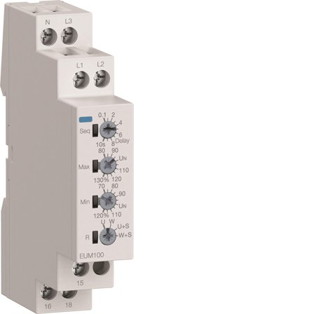 Hager EUM100 Fasföljdsrelä 1-fas, 3-fas, Elfördelning & strömförsörjning