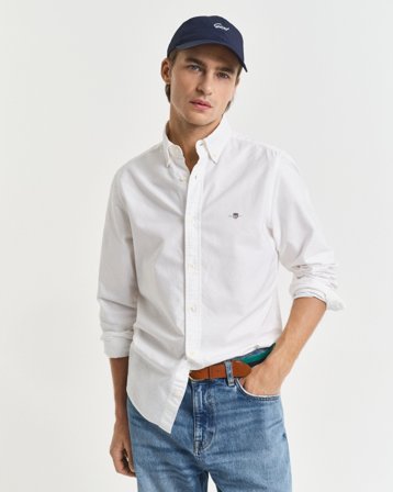 GANT Herren Slim Fit Classic Oxford-Hemd (M) Weiß