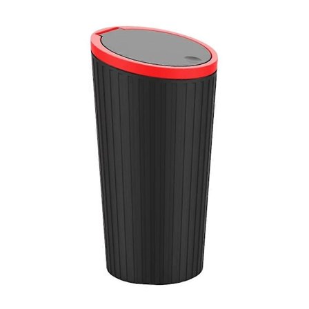 Tryktype Bil Skraldespand med Låg, Vandtæt Indvendig Spand til Bil Kopholder, Multifunktionel Bil