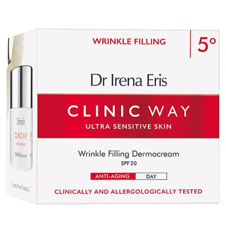 Dr. Irena Eris Clinic Way 5 Wrinkle Filling Dermocream SPF20 50 ml, Skincare, Ansigtspleje, Dagcreme