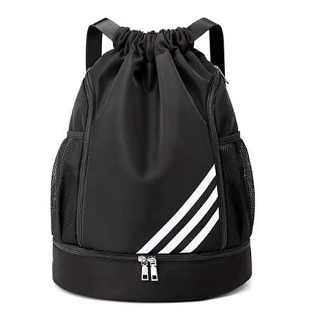Ny Gym Sports Bag Dame Glidelås Bolsas Svart