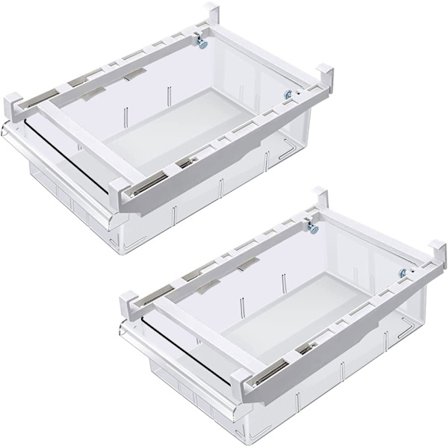 2 pack organiserings lådor kylskåp