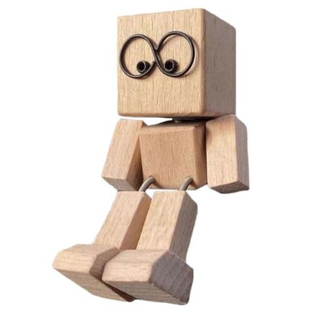 Skakande Träfigur Rolig Trä Skrivbordsdekor Present till Vänner Familj