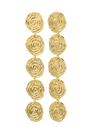 Pilgrim AIR earrings gold-plated Smycken & klockor Dam Guld ONESIZE