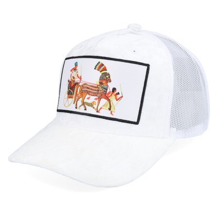 Calza Pennello - White trucker Czapka Z Daszkiem - Great Speos Velvet White/White A-frame Trucker @ Hatstore