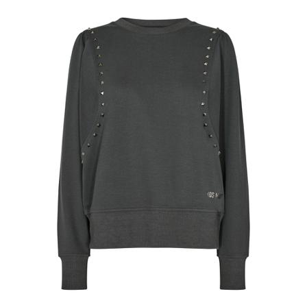 MOS Mosh Fauna O-Ls Stud Sweatshirt Sort, Dame Sweatshirts