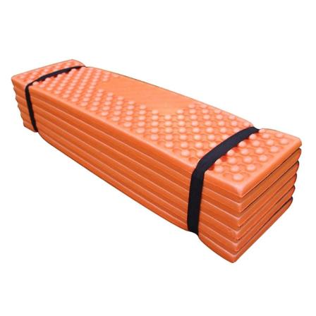 Thickenm Foldbar Picnicmåtte Camping Æggebakkemønster Strandpude Letvægtsmadras Multifunktionel måtte til udendørs rejser (orange og sort)