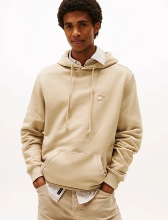 Tommy Jeans Tjm Reg Badge Hoodie Ext - Beige - XXL