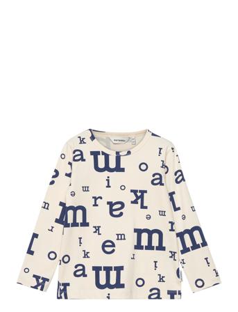 Ouli Marimerkki Ii T-shirts Long-sleeved T-shirts Creme Marimekko*Betinget Tilbud