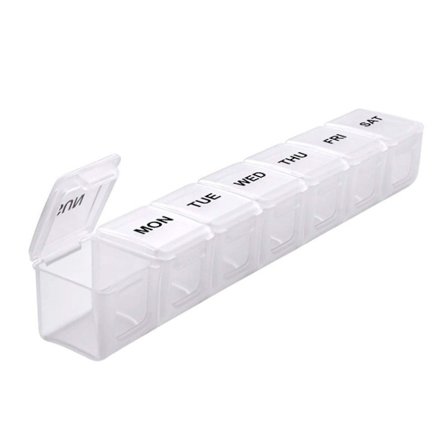 Ekstra Stor Ugentlig Pilleæske, Daglig Pilleboks (Hvid)[GPA]