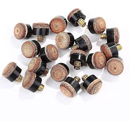 20 stk Brun Skrue-På Spisser 9-13mm Biljard Køer Snooker