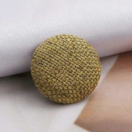 10 stk. skaftknapper metalknapper tøj gør-det-selv stofknapper stofbetrukket linned rund dekorativ