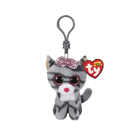 TY Beanie Boos Clip KIKI - grey cat Mjukisdjur ONESIZE