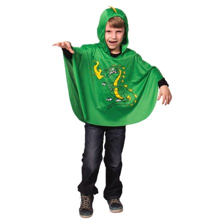 Drage Poncho Børn Grøn 5-9 år