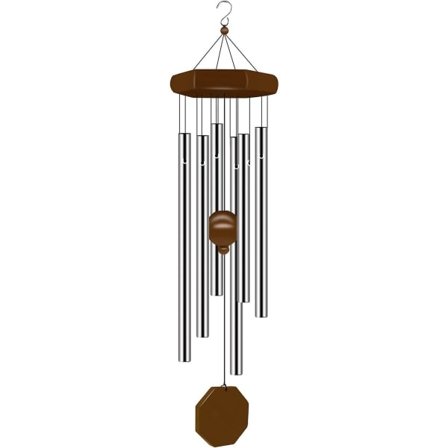 Udendørs vindklokker, dybe toner vindklokker til udendørs med 6 stemte rør, mindesgave til have, terrasse og hjem