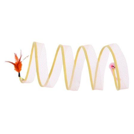 Kat kæledyr legetøj mus form foldbar kat killing leg tunnel sjov kat pind mus tilbehør