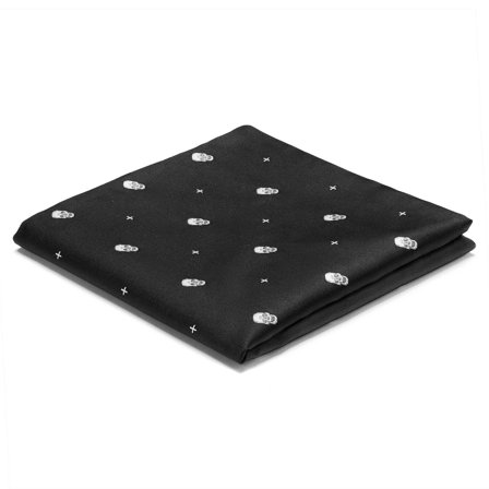 Zwarte Dubbelzijdige Pochet met Schedelmotief voor mannen - Pochetten met patroon