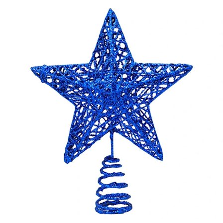 Joulutähti valkokultaa glitterillä, latvatähti 23cm