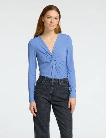 Selected Slfcarma Ls Knot Body - Blue - XS