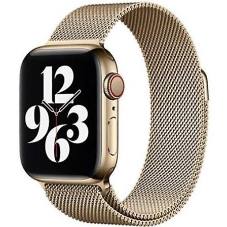 Apple guld rustfrit stål milanesisk loop til 38mm 40mm 41mm ure