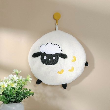 Tegneseriehåndklær for bad Myke kjøkkenhåndklær med hengeløkke Lette håndtørkehåndklær Absorberende dekorative håndklær, sau