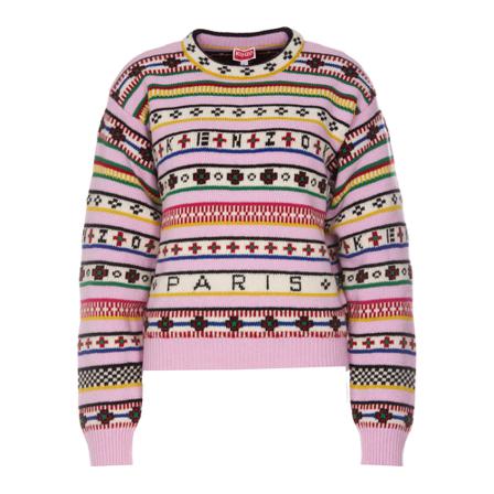Kenzo Round-neck Strik Pink, Dame Striktrøjer