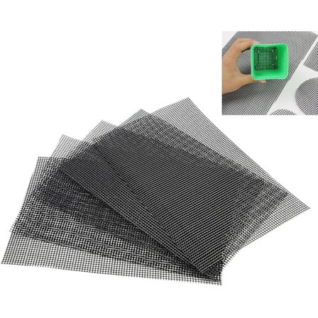 Blomsterpot Hulmasket Pad, 5 stk Plastik Bonsai Bundgitter Måtte Kvadratisk Drænhulsskærme Forhindrer Jordtab (30x20cm)