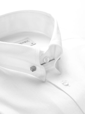 John Henric Men's Silberne Kragennadel, Quadratisch Size Onesize