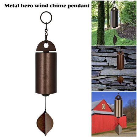 Heroisk Windbell Vintage Metal Wind Chimes Deep Resonance Serenity Bell för hemträdgårdsdekoration