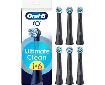 Oral-B iO Ultimate Clean Black 6ct - iO Ultimate Clean svart tandborsthuvud, 6-pack