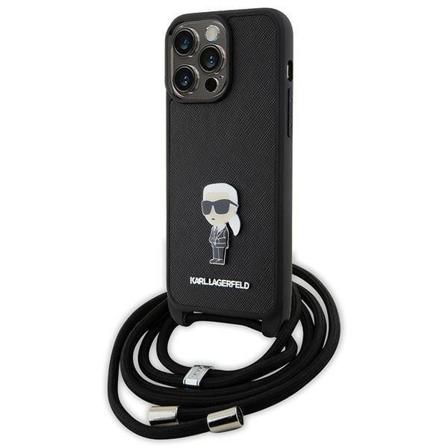 Karl Lagerfeld iPhone 15 Pro Halskæde Cover Monogram Metal Pin