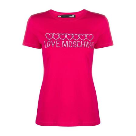 Love Moschino, T-Shirt Roze, Dames, Maat:S