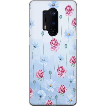 Kompatibelt Mobildeksel til OnePlus 8 Pro Petal Reverie Sky Blue