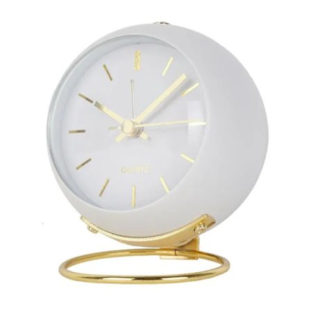 Luksuriøs Hvit Vekkerklokke Nordisk Elektronisk Bord Quartz Klokke Simp