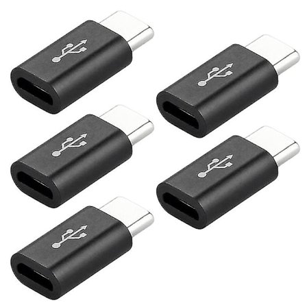 5 stk Lille Micro Usb til Usb-c Adapter Mobiltelefon Adapter Type-c Interface Data Line Converter til Samsung Xiaomi Huawei