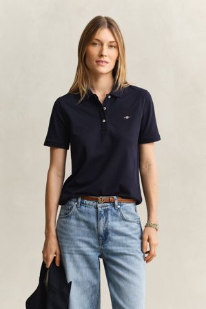 GANT Damen Piqué Poloshirt (M) Marineblau