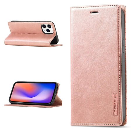 LC.Imeeke läder iPhone 13 Pro fodral - Rosa