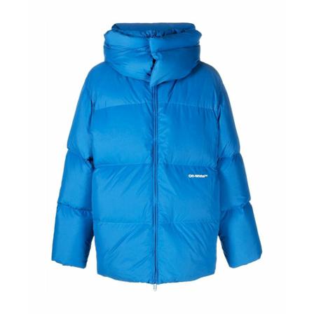 Off White Down Jakke Blå, Herre