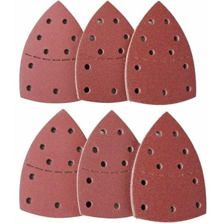 60 Pakk Slipeskiver, Trekant Slipeskive 11 Huller 40 60 80120 180 240 Ideell for Multi-Purpose Sander