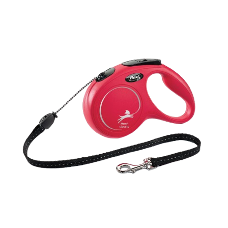 Flexi - New Classic Line Red Medium, 5 m, maks 20 kg - Hund - Halsbånd - ZOO.no